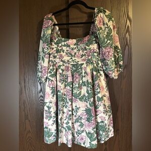 Abercrombie & Fitch Emerson puff sleeve mini dress Size Large Tall